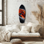 Snowboardcu Ateş İzi Adrenalin Cam Tablo.