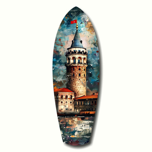 Galata Kulesi Cam Tablo.