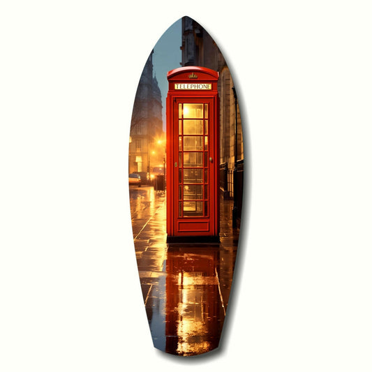 Londra Telefon Kulübesi Cam Tablo.