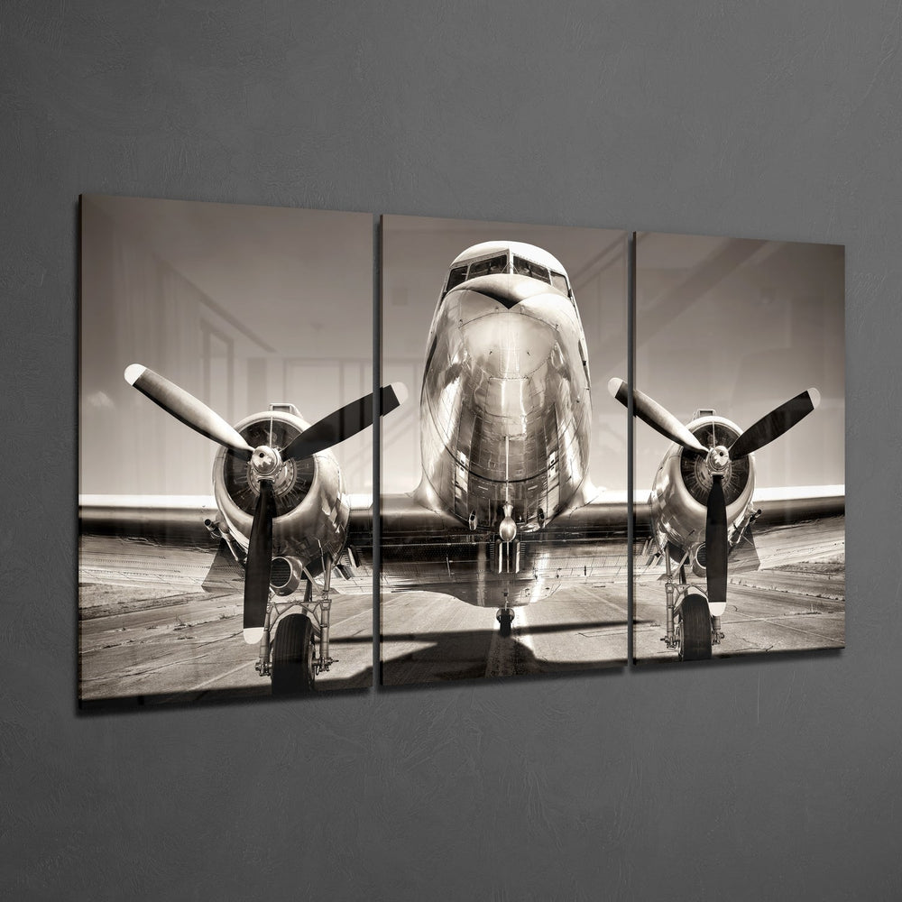 Plane Mega Glass Wall Art.