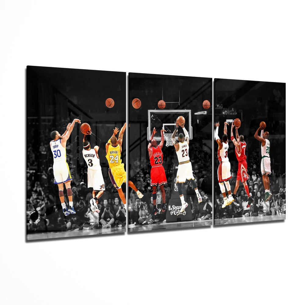 NBA All Stars Mega Glass Wall Art.