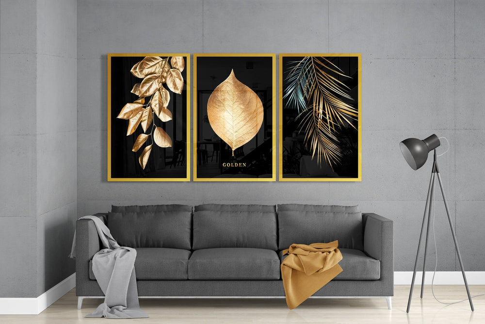 Golden Mega Glass Wall Art.