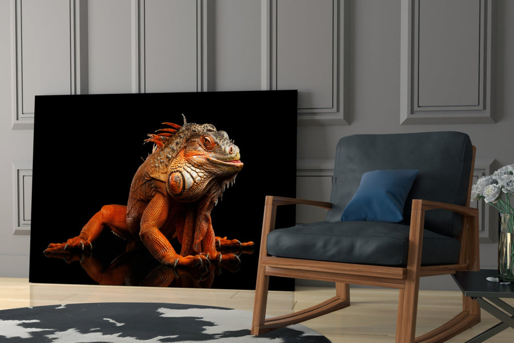 Komodo Ejderhası Cam Tablo