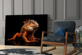 Komodo Ejderhası Cam Tablo