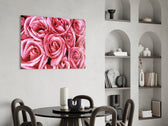 Pembe Gül Cam Tablo
