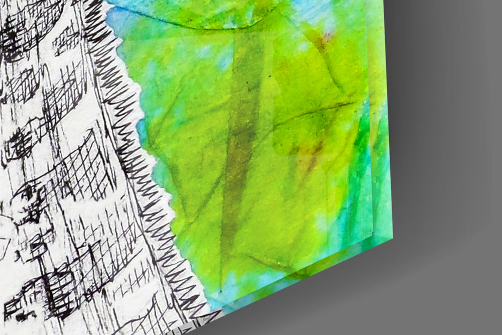 Zürafa Cam Tablo