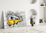 Sarı Tramvay Basel Cam Tablo