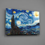 Van Gogh Yıldızlı Gece Cam Tablo