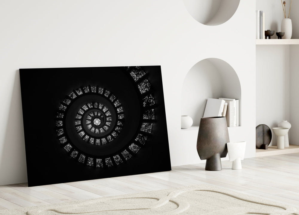 Spiral Merdivenler Cam Tablo