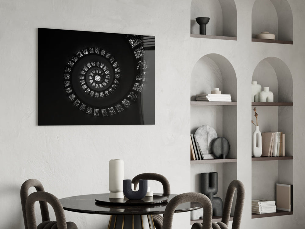 Spiral Merdivenler Cam Tablo