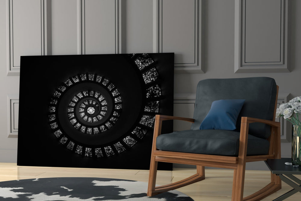 Spiral Merdivenler Cam Tablo