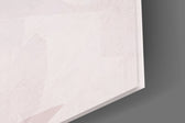 Pembe Çiçek Deseni Cam Tablo