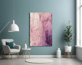 Pembe Soyut Desen Cam Tablo