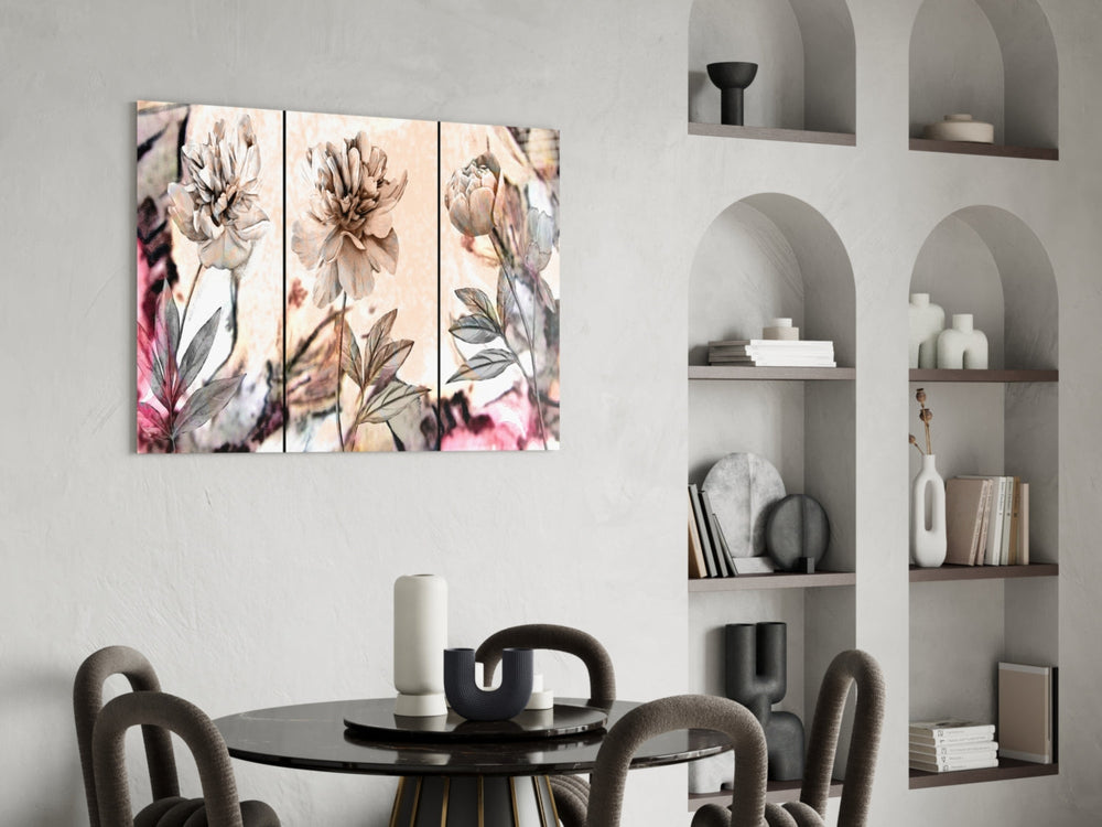 Çiçekler Cam Tablo