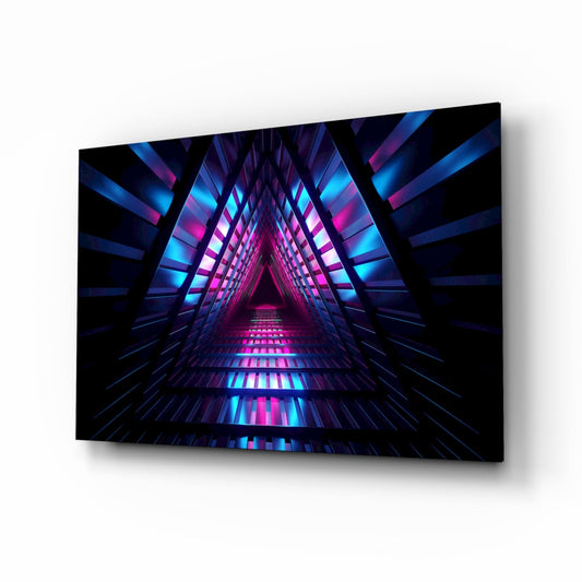 Neon Işıklar Cam Tablo