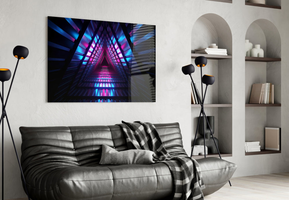 Neon Işıklar Cam Tablo