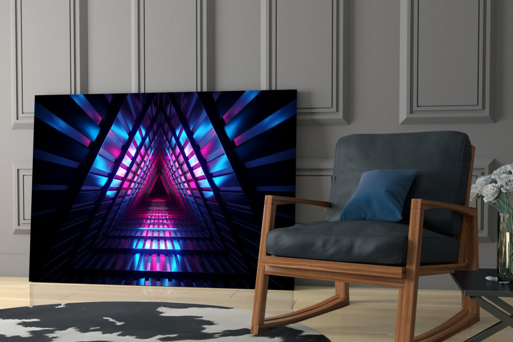 Neon Işıklar Cam Tablo