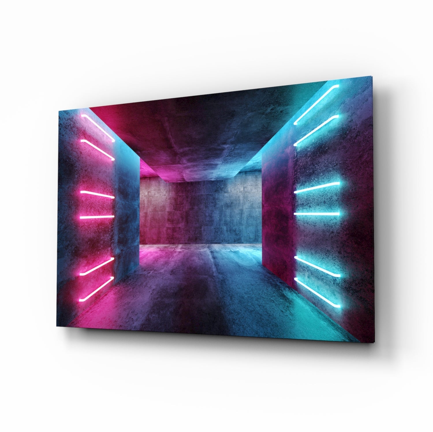 Neon Işıklar Cam Tablo