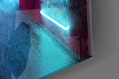 Neon Işıklar Cam Tablo