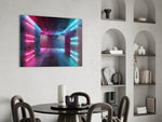 Neon Işıklar Cam Tablo
