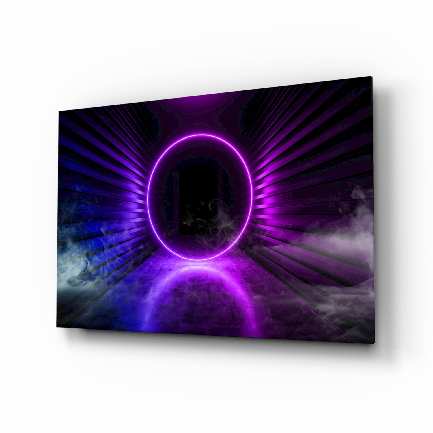 Neon Işıklar Cam Tablo