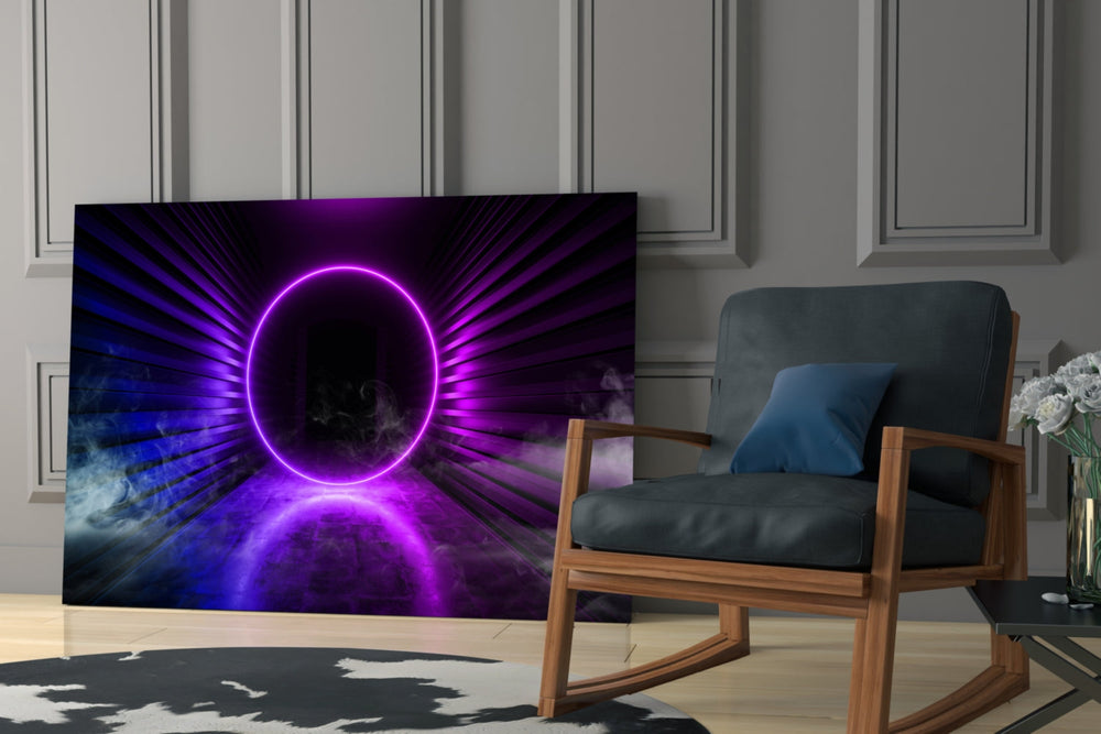 Neon Işıklar Cam Tablo