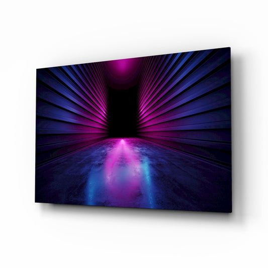 Neon Işıklar Cam Tablo