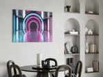Neon Işıklar Cam Tablo