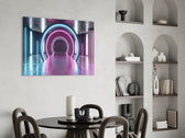 Neon Işıklar Cam Tablo