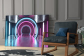 Neon Işıklar Cam Tablo