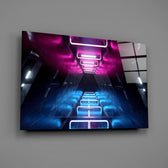 Neon Işıklar Cam Tablo