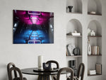 Neon Işıklar Cam Tablo