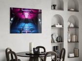 Neon Işıklar Cam Tablo