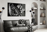 Caz Blues Müziği Cam Tablo