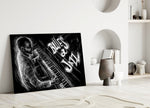 Caz Blues Müziği Cam Tablo
