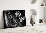 Caz Blues Müziği Cam Tablo