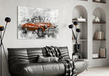 Kırmızı Chevrolet Cam Tablo