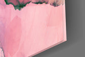 Pembe Mermer Desen Cam Tablo