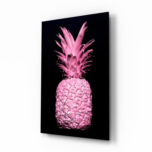 Pembe Ananas Cam Tablo