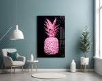 Pembe Ananas Cam Tablo