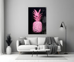 Pembe Ananas Cam Tablo