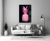 Pembe Ananas Cam Tablo