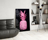 Pembe Ananas Cam Tablo