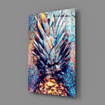 Renkli Ananas Cam Tablo