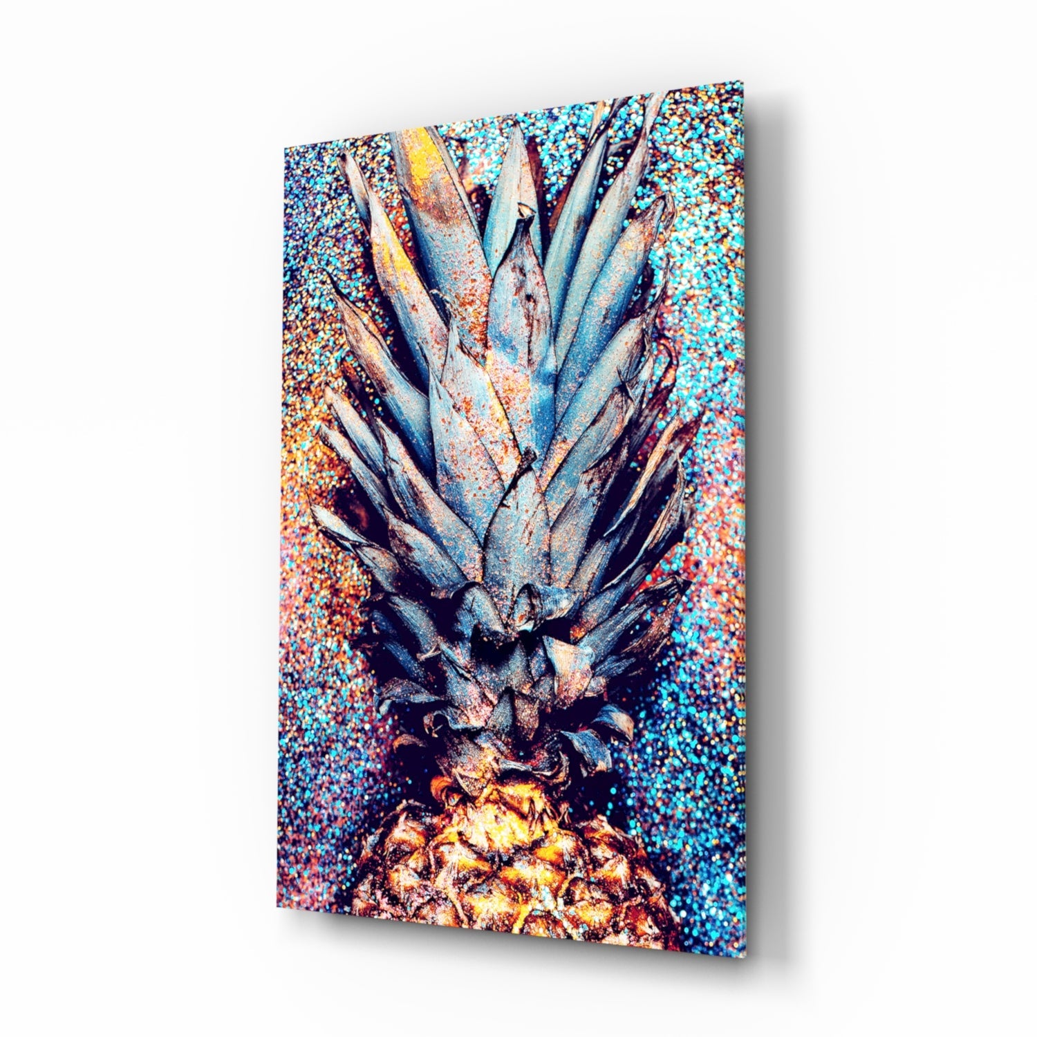 Renkli Ananas Cam Tablo