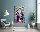 Renkli Ananas Cam Tablo
