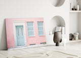 Pembe Ev Cam Tablo