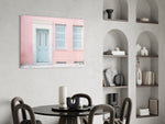 Pembe Ev Cam Tablo