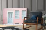 Pembe Ev Cam Tablo