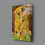 Gustav Klimt "Öpücük" Cam Tablo